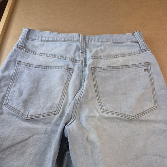 Madewell Women's Light Blue Jean Shorts with Frayed Hem - Picture 10 of 11